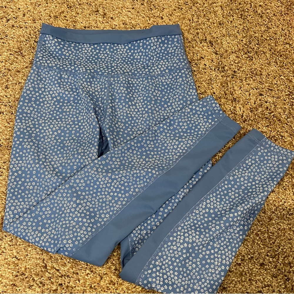 ALLFENIX Blue Daisy Print Leggings